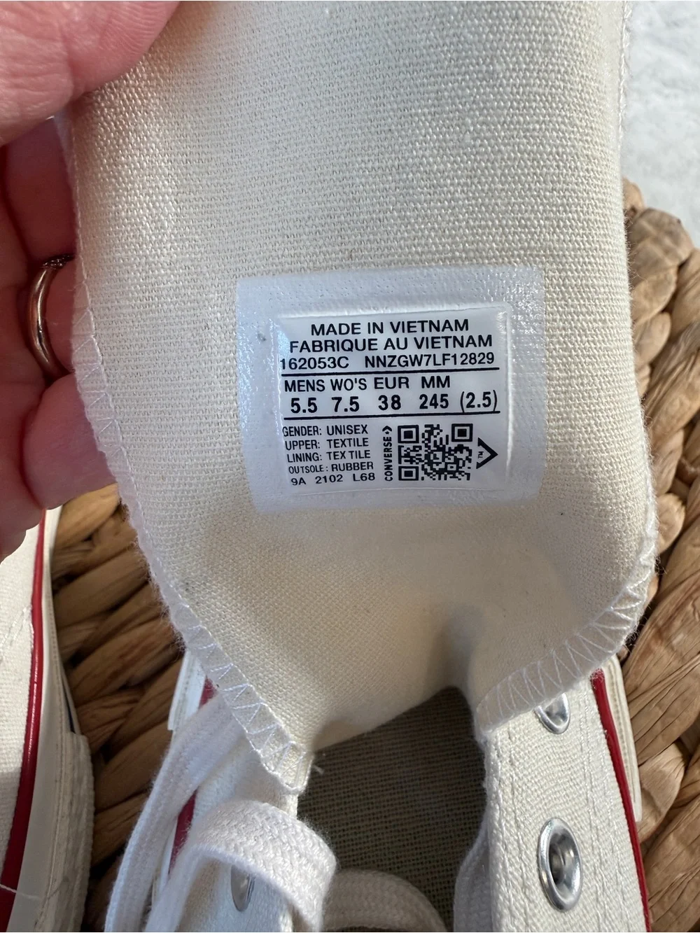 Converse Chuck 70 High Top Off-White Custom Winnie the Pooh Embroidery Women 7.5